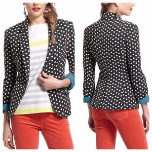 Anthropologie Cartonnier Polka Dot Blazer